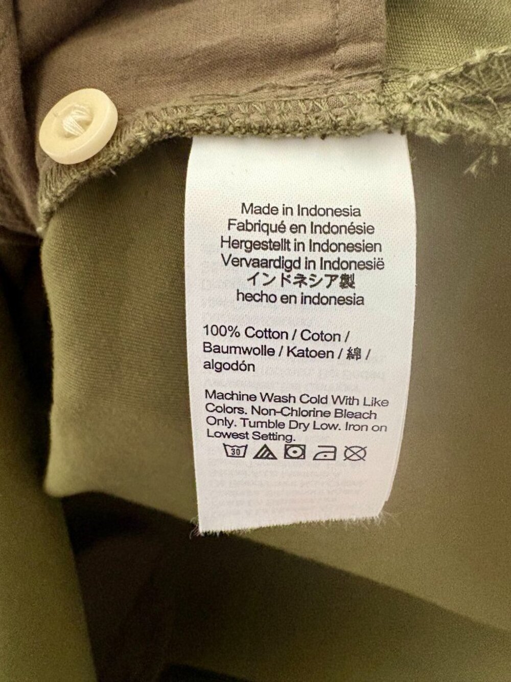Madewell Olive Green Long-Sleeve Button-Up Shirt - Picture 3 of 5